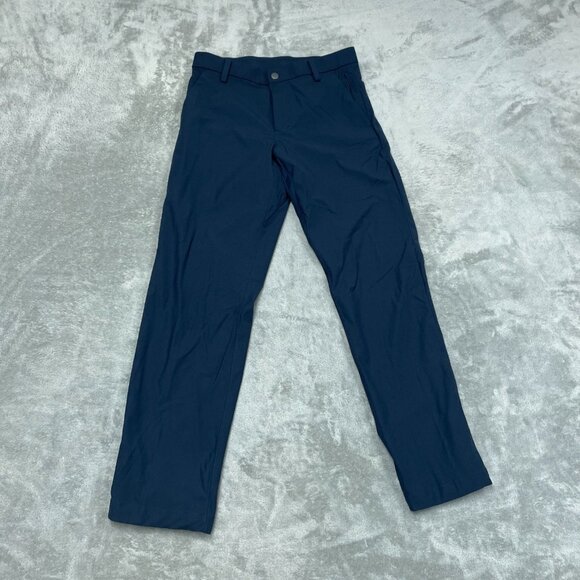 Kirkland Signature Mens Navy Dress Pants Size 30x30 Polyester Blend a1047 - Picture 1 of 6